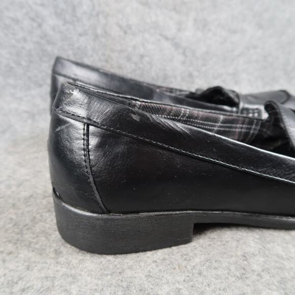 Call It Spring Shoes Womens 7 Penny Loafers Casual Classic Black Slip On Moc Toe - Picture 2 of 12